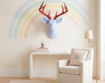 Faux Taxidermy Deer Head Fabric Wall Mount - Wall Decor - Dorothy - FAD1848G
