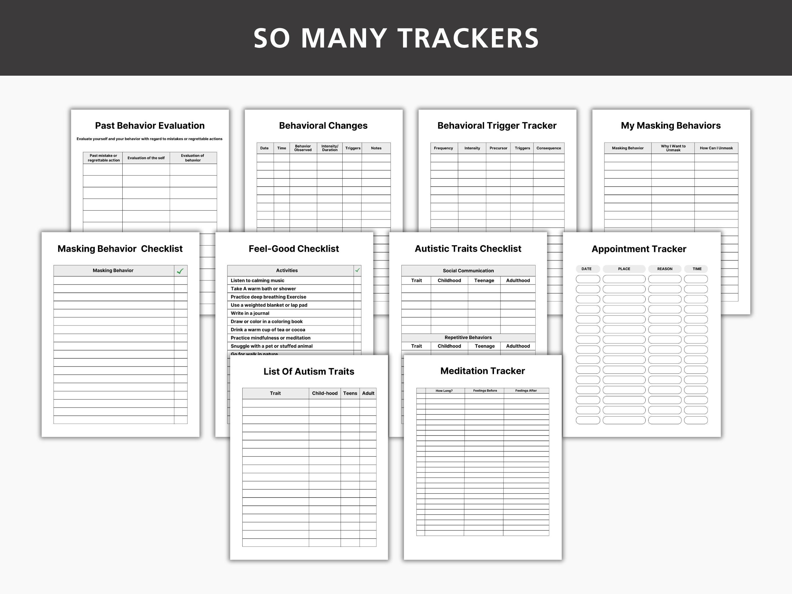 Autism Planner Printable Bundle, Neurodivergent Journal PDF, Autism ...