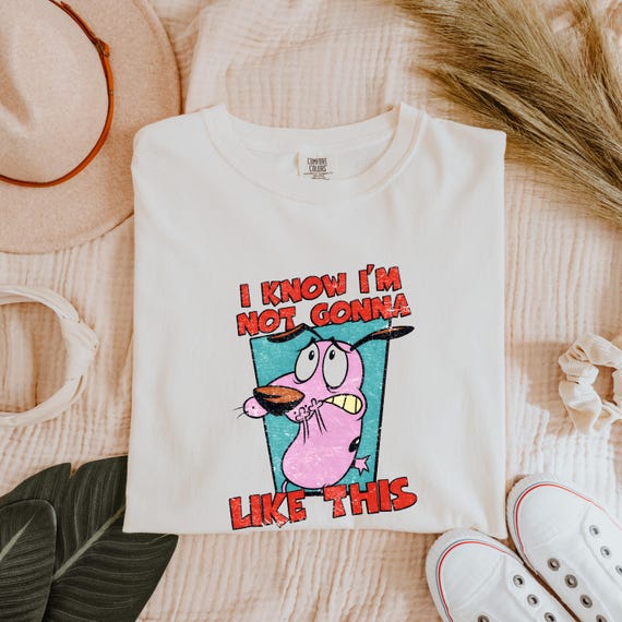 Retro Courage the Cowardly Dog T-Shirt - Comfort Colors Cartoon Tee