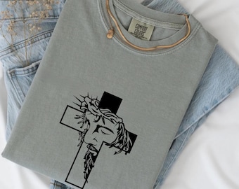 Comfort Colors® Cross Shirt, Faith Cross Shirt, Christian Gift, Faith Gift, Christian Shirts, Gift For Him, Gift For Her, Faith Cross Shirt