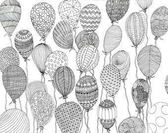 Balloons Coloring Page