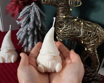 Christmas Gift for Her | Scandinavian Gnome Candle "Fynn" | Hygge Home Decor