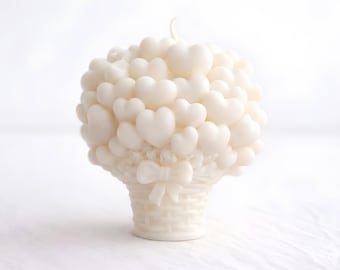 Heart Candle – Handmade Unscented Decorative Candle for Valentine, Wedding & Anniversary Gifts