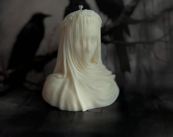 Veiled Lady Candle XL |  Gothic Home Decor Candle| Dark Academia Decor