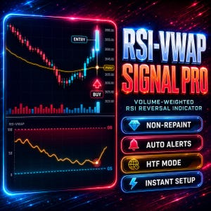 RSI-VWAP Signal Pro | Reversal Indicator | Buy/Sell Alerts | Higher Timeframe Mode | TradingView Pine Script Indicator