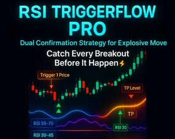 RSI TriggerFlow Pro – Dual Confirmation RSI Strategy with Smart SL Break-Even | TradingView Pine Script Breakout System with Tp/Sl & Alert