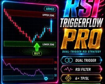 RSI TriggerFlow PRO | Dual Confirmation RSI Strategy with Smart Break-Even Stop Loss | Price Action + Momentum | TradingView Pine Scrip