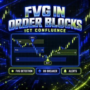 FVG Order Block Indicator – Smart Money TradingView Pine Script | Fair Value Gap + Breaker Block Strategy | ICT Forex Crypto Scalping Alerts
