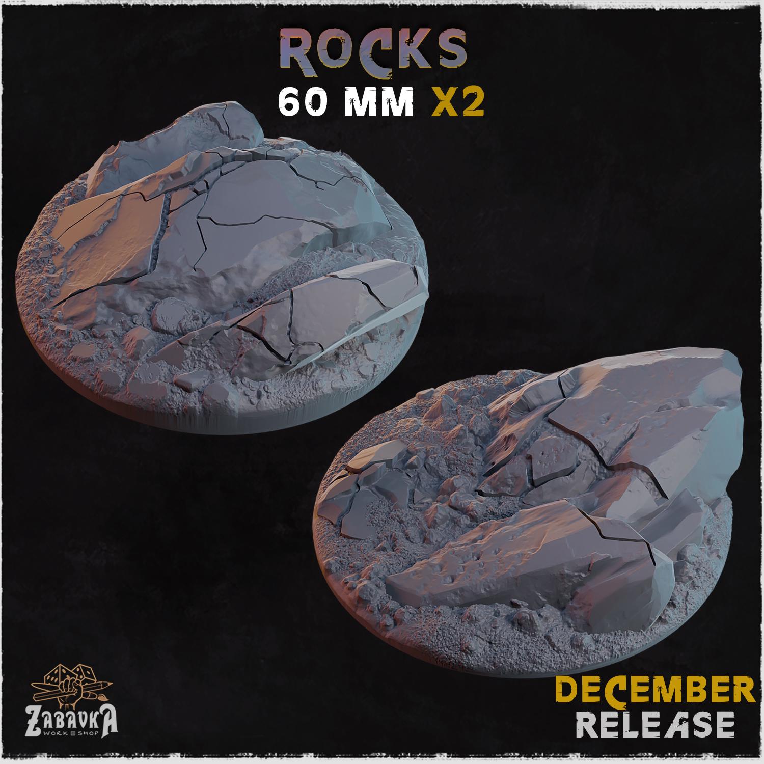 Rocks- Wargames Bases and Toppers - Warhammer/aos/miniature Bases - Etsy