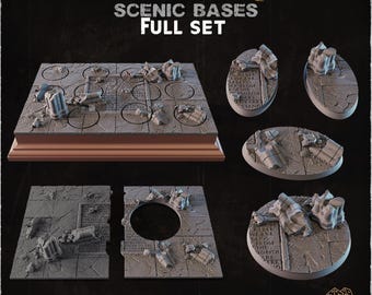 Ruined Empire City V2- Scenic Bases - Warhammer/AOS/Miniature Bases