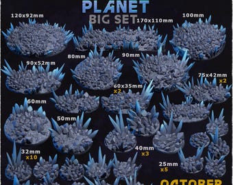 Crystal Planet - Wargames Bases and Toppers - Warhammer/AOS/TrenchCrusade/Miniature Bases