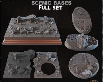Ruined Empire City V4 - Scenic Bases - Warhammer/AOS/Miniature Bases