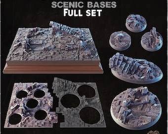Castle Ruins - Scenic Bases - Warhammer/AOS/Miniature Bases