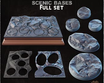 Rocky Landscape - Scenic Bases - Warhammer/AOS/Miniature Bases