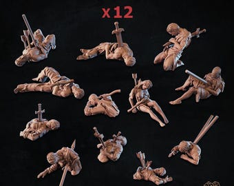 Corpse Basing Bits – 32mm Miniature part of terrain for Wargames