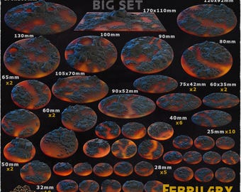 Lava Flows - Wargames Bases and Toppers - Warhammer/AOS/Miniature Bases