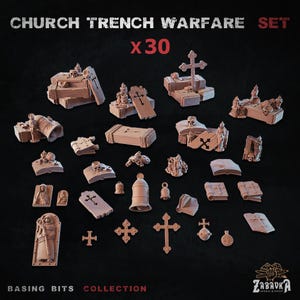 Trench Warfare Bits – 32mm Miniature part of terrain for Wargames