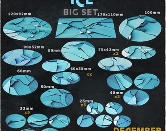 Ice - Wargames Bases and Toppers - Warhammer/AOS/Miniature Bases