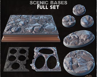 Rocky Landscape V3 - Scenic Bases - Warhammer, AOS Terrain, Fantasy, Grimdark