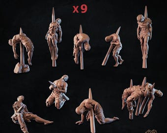 Corpse Basing Bits – 32mm Miniature part of terrain for Wargames
