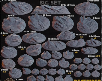 Rocks- Wargames Bases and Toppers - Warhammer/AOS/Miniature Bases