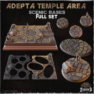 Adepta Temple Area - Scenic Bases - Warhammer/AOS/Miniature Bases