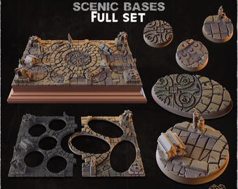 Adepta Temple Area - Scenic Bases - Warhammer/AOS/Miniature Bases