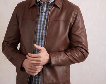 ヴィンテージ L. L. Bean ブラウン レザー ボンバー モーターサイクル ヴィンテージ L. L. Bean ブラウン レザー ボンバー モーターサイクル