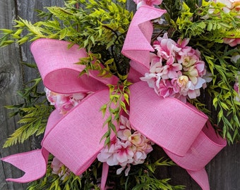 Pink Bow for Wreath, Wreath Bow, Baby Shower Wreath Bow