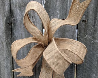 Small Burlap Bow, Wired Bow, 1.5 in Width Ribbon Bow for Spring, Summer, Fall, Christmas, Simple Informal Burlap Bow 2023