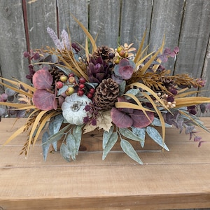 Flower Crate Purple, Cream, Pumpkins