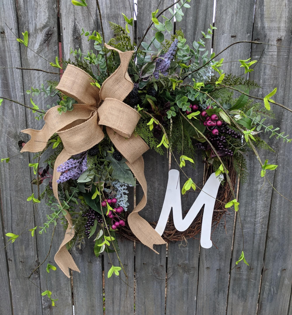 Front Door Wreath Wreath For Spring And Summer Letter