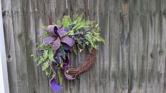 Spring Wreath, Spring Lavender Wreath, Purple Wreath, Mother's Day Wreath,  Houswarming Gift, Wreath for Spring and Summer, Front Wreath 2023