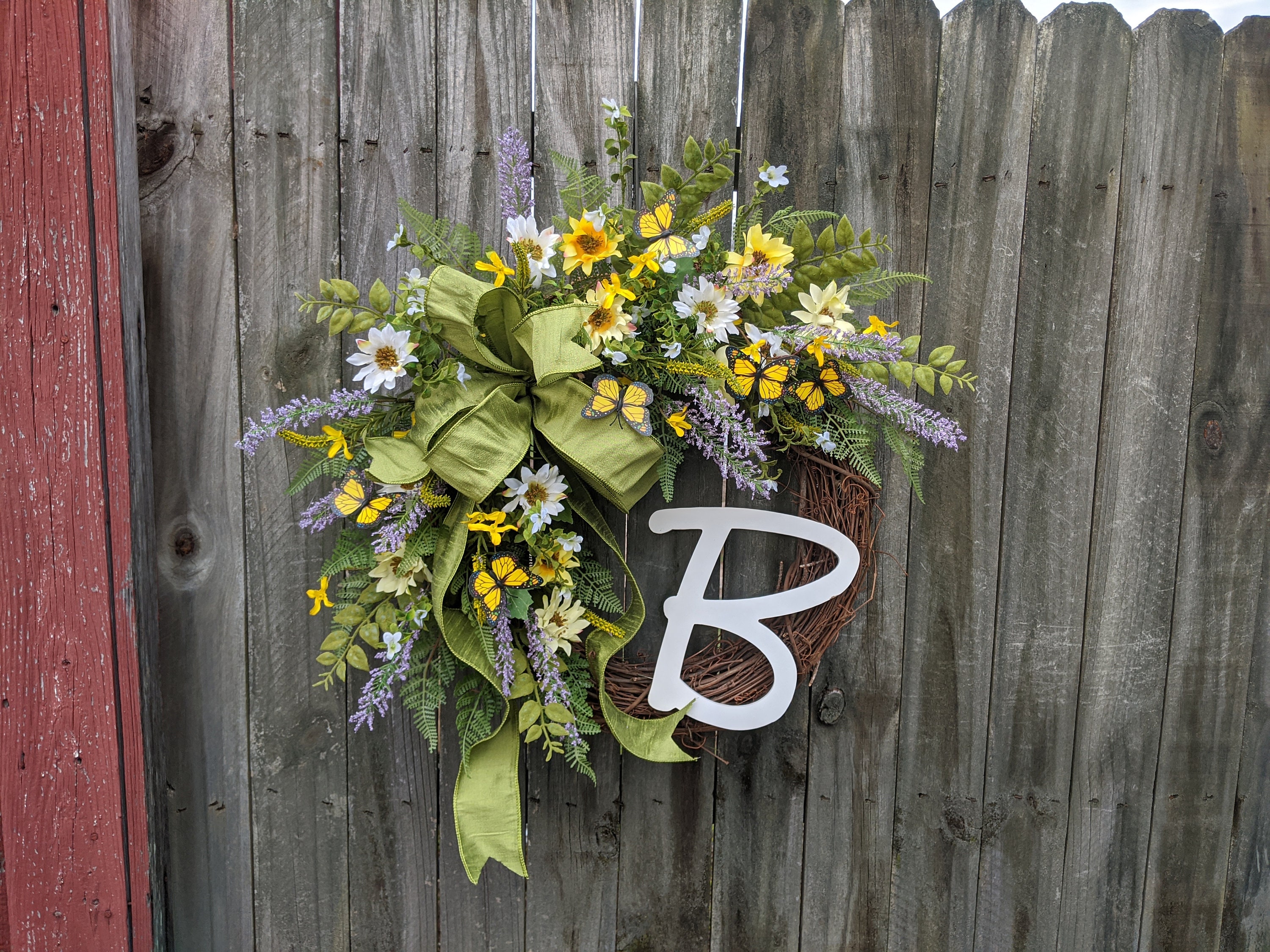 Butterfly Spring Front Door Wreath Spring Wreath For Spring And