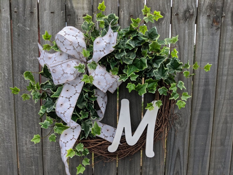 Door Wreath Wreath For All Year Round Spring Front Door Wreath Wreath For Spring Summer Fall Letter Wreath Wreath With Letter