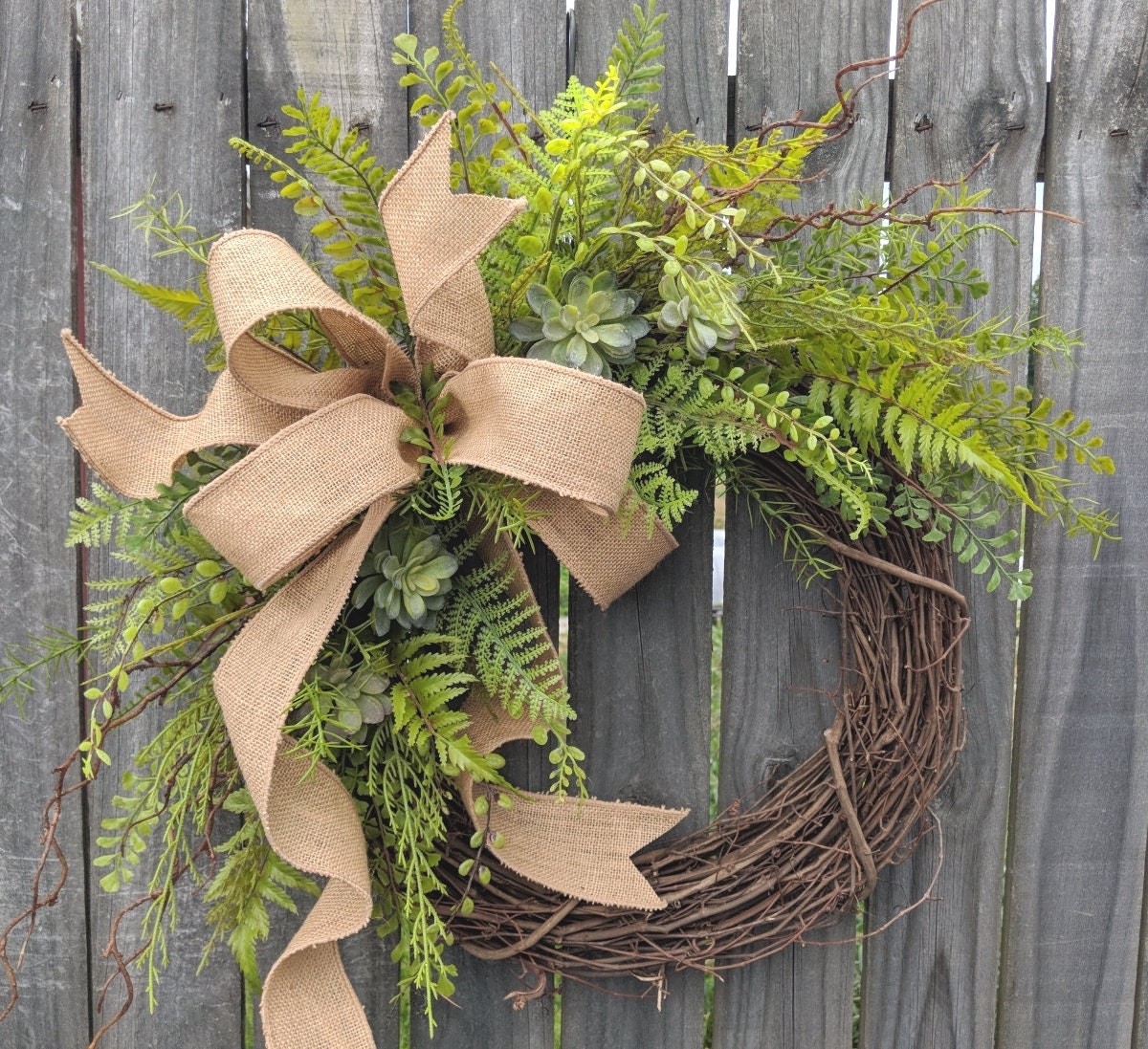 Succulent Wreath Great For All Year Round Everyday Burlap Succulent Wreath Great For All Year Round Everyday Burlap Door Front