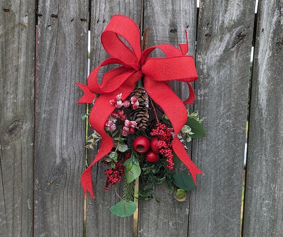 Christmas Swag, Small Lantern Swag, Christmas Decor, Swag With Icy  