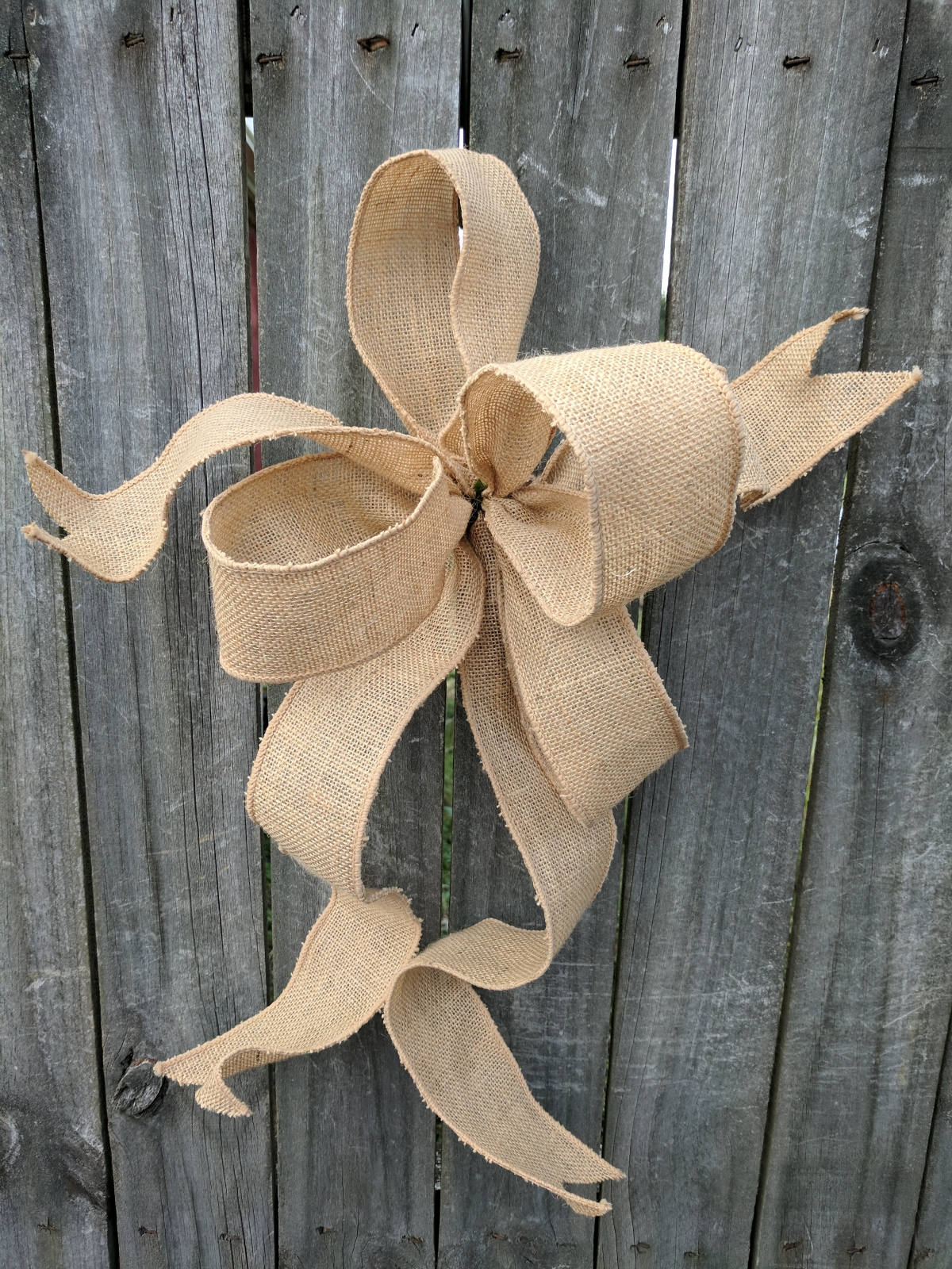 Burlap Bow, Wreath bow, Bow for Spring, Summer, Fall, Christmas Wreaths,  Simple Informal Burlap Wreath Bow with Wired, Wired Ribbon 2023