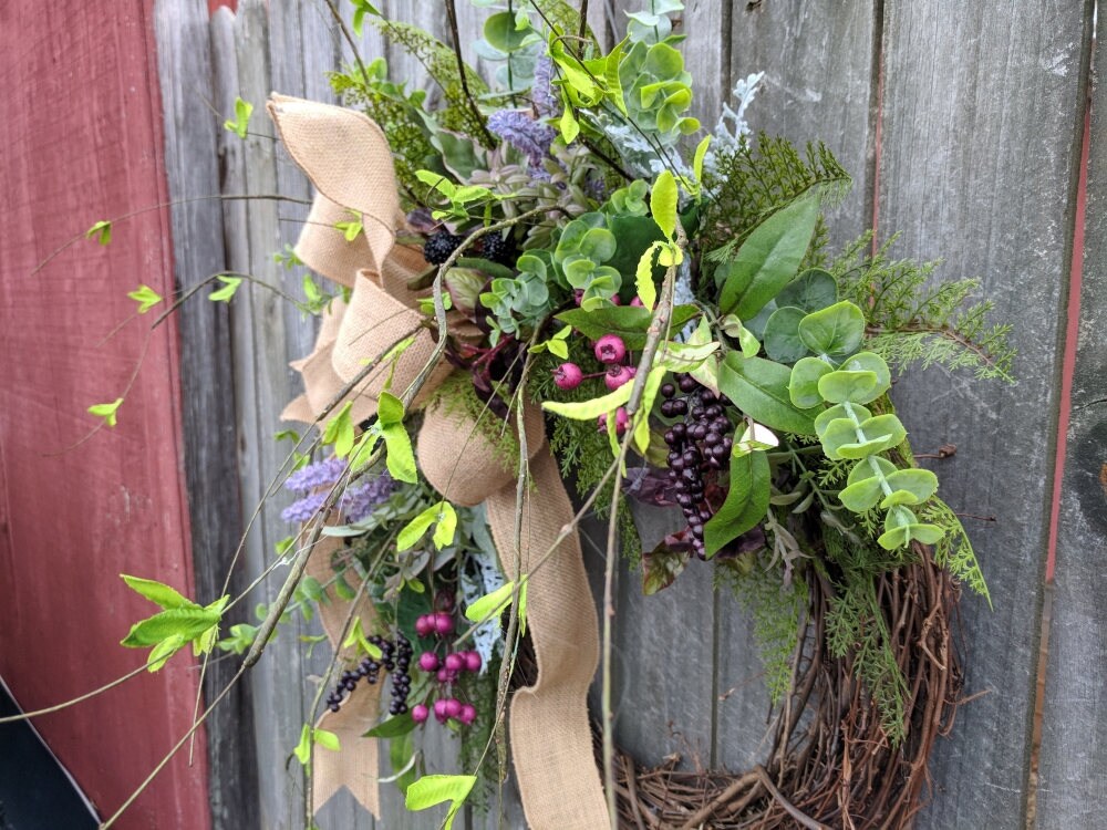 Front Door Wreath Wreath For Spring And Summer Letter