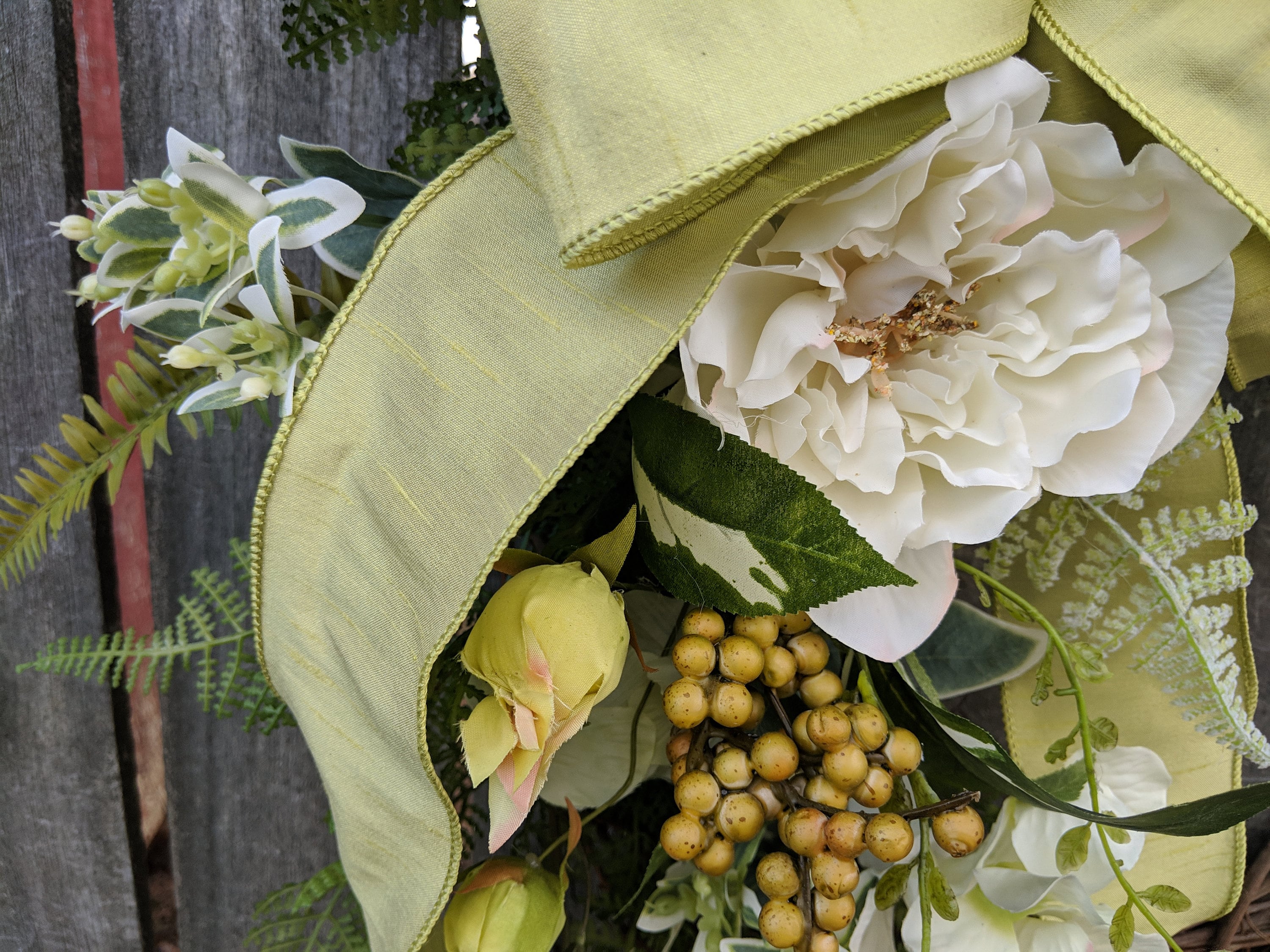 Spring Wreath Wedding Ivory, White, Wreath Green Cream Everyday Wreath,  Door Wreath, Front Door Wreath 2023 