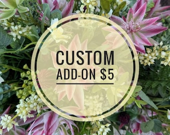 Custom work add on, for purchase at direction of the seller only 5 dollar add on