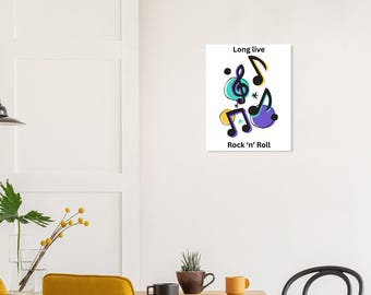 Rock N Roll Print, Aluminium DIBOND® with Matte Finish