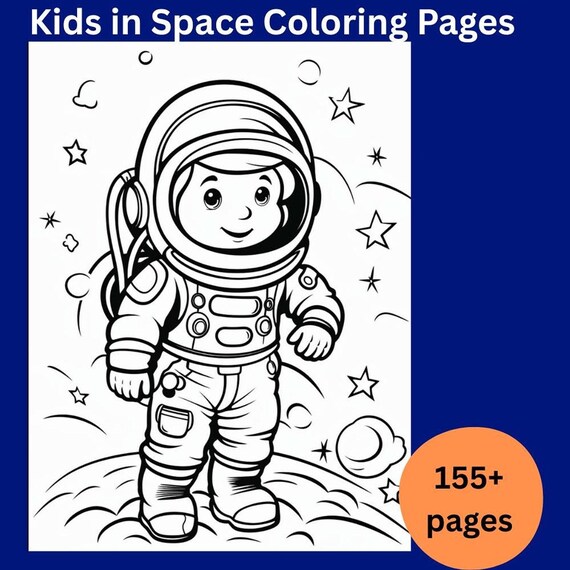 Kids Space Coloring Pages PDF, 155 Printable Single-Sided US Letter