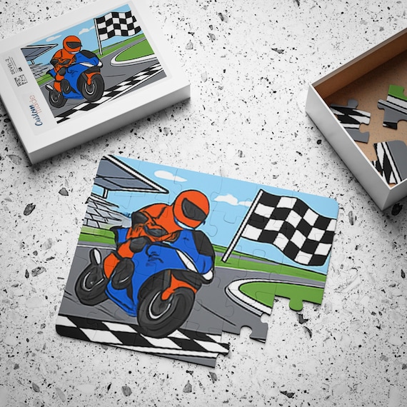 Kids' Motorbike 30-Piece Puzzle: Fun Learning Activity