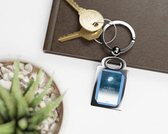 Photo Keyring, It's Just The Haze Novel Cover with Glossy Finish