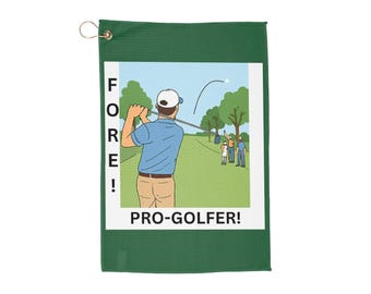 Golf Towel, Green 16 x 24 Inch 80% Polyester 20 Polyamide Blend