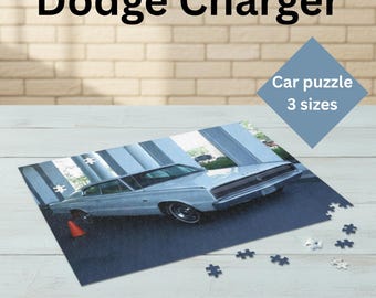 Dodge Charger Jigsaw Puzzle, 1967 Classic Car, 3 Sizes