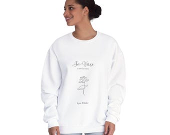 In Verse Crewneck, 50% Cotton 50 Polyester Fleece Book Cover Design