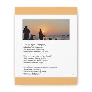 Poem On Canvas, Sunset Wall Art | Erica Ma Reflective Verses