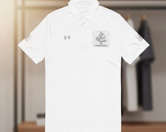 Mens Polo Shirt, 100% Polyester | Under Armour Embroidered Book Hook Logo